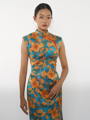 Flora Jacquard Sleeveless Dress