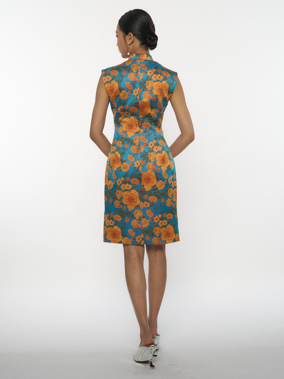 Flora Jacquard Sleeveless Dress