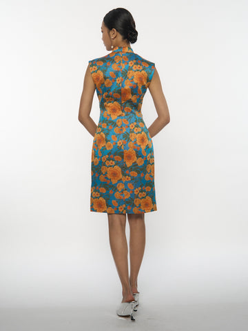 Flora Jacquard Sleeveless Dress