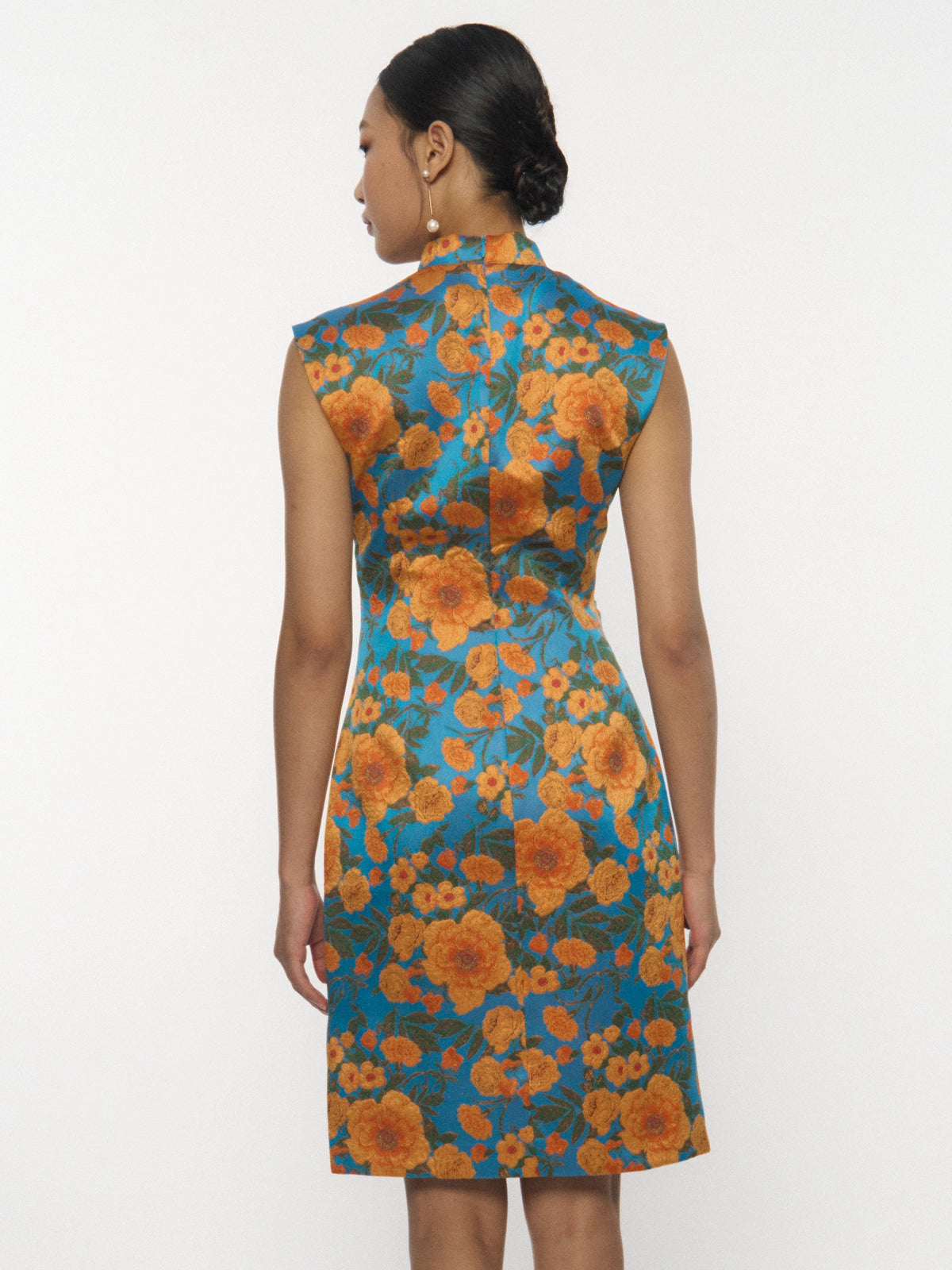 Flora Jacquard Sleeveless Dress