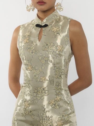 Brocade Sleeveless Dress
