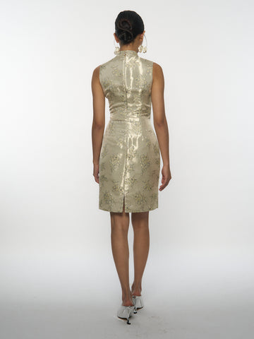 Brocade Sleeveless Dress