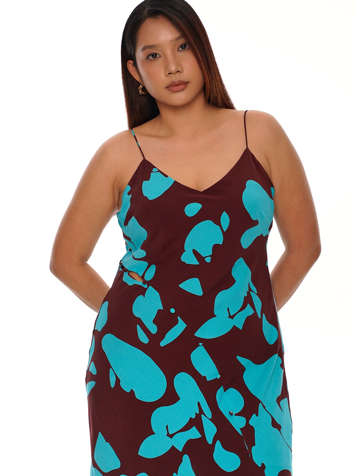 Printed Strappy Maxi Dress