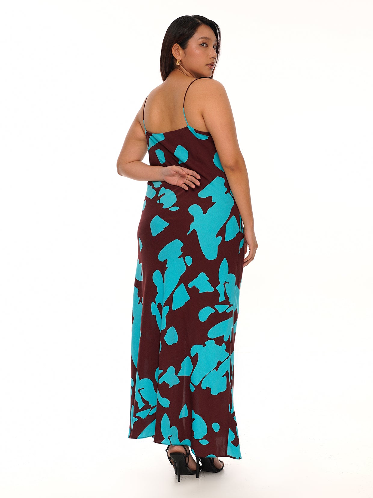Printed Strappy Maxi Dress