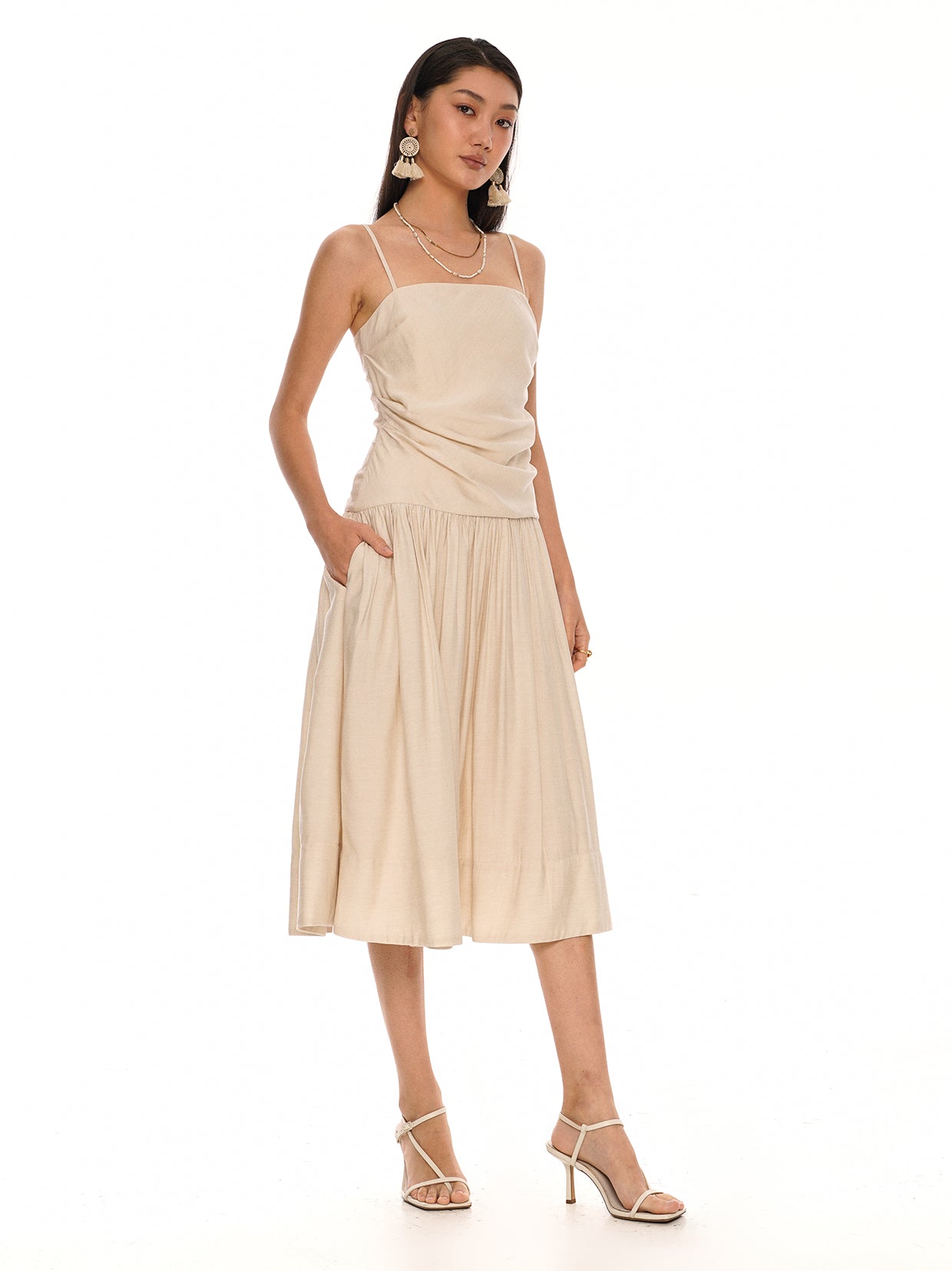 Ruched Drop Waist Dress Ruched Drop Waist Dress