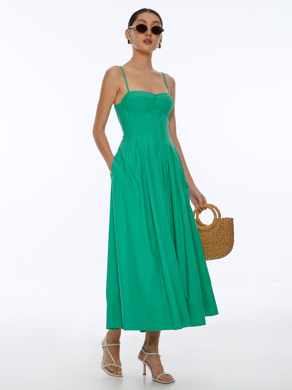 Strappy Bustier Maxi Dress