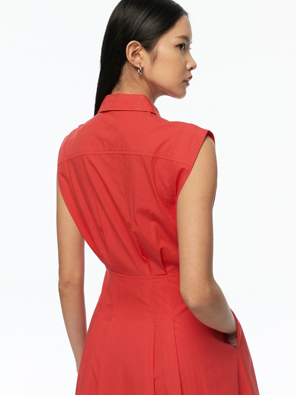Collar Sleeveless Dress