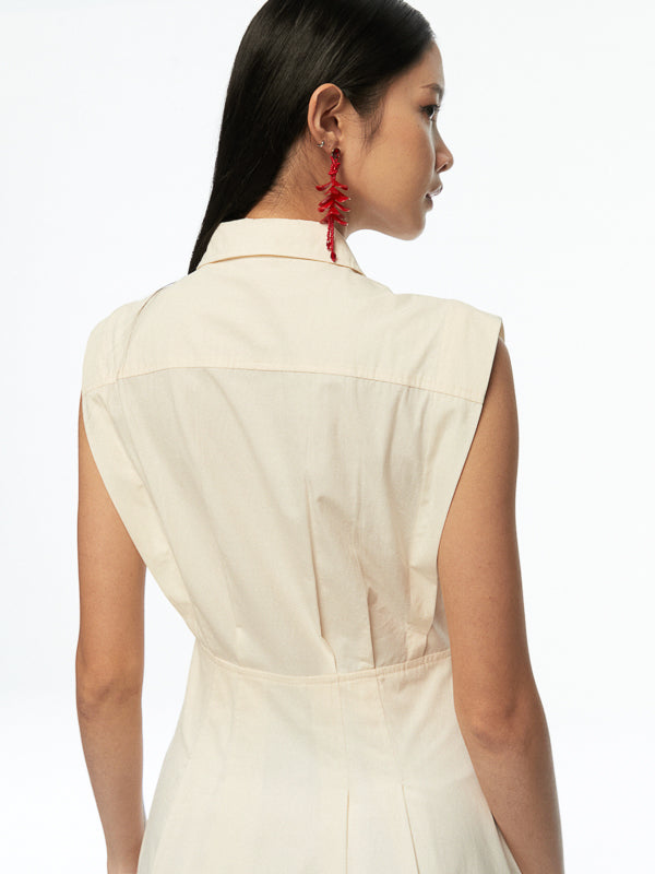 Collar Sleeveless Dress