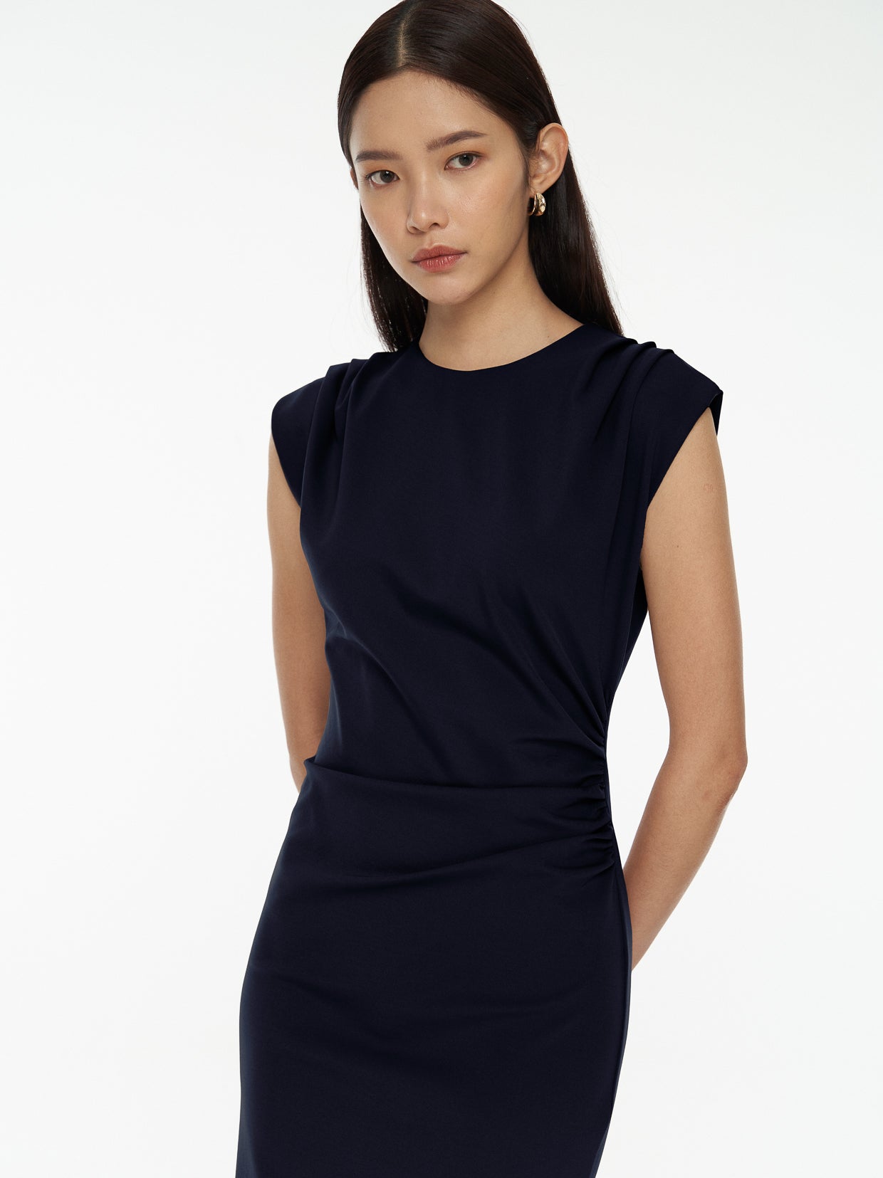 Structured Shoulder Dress