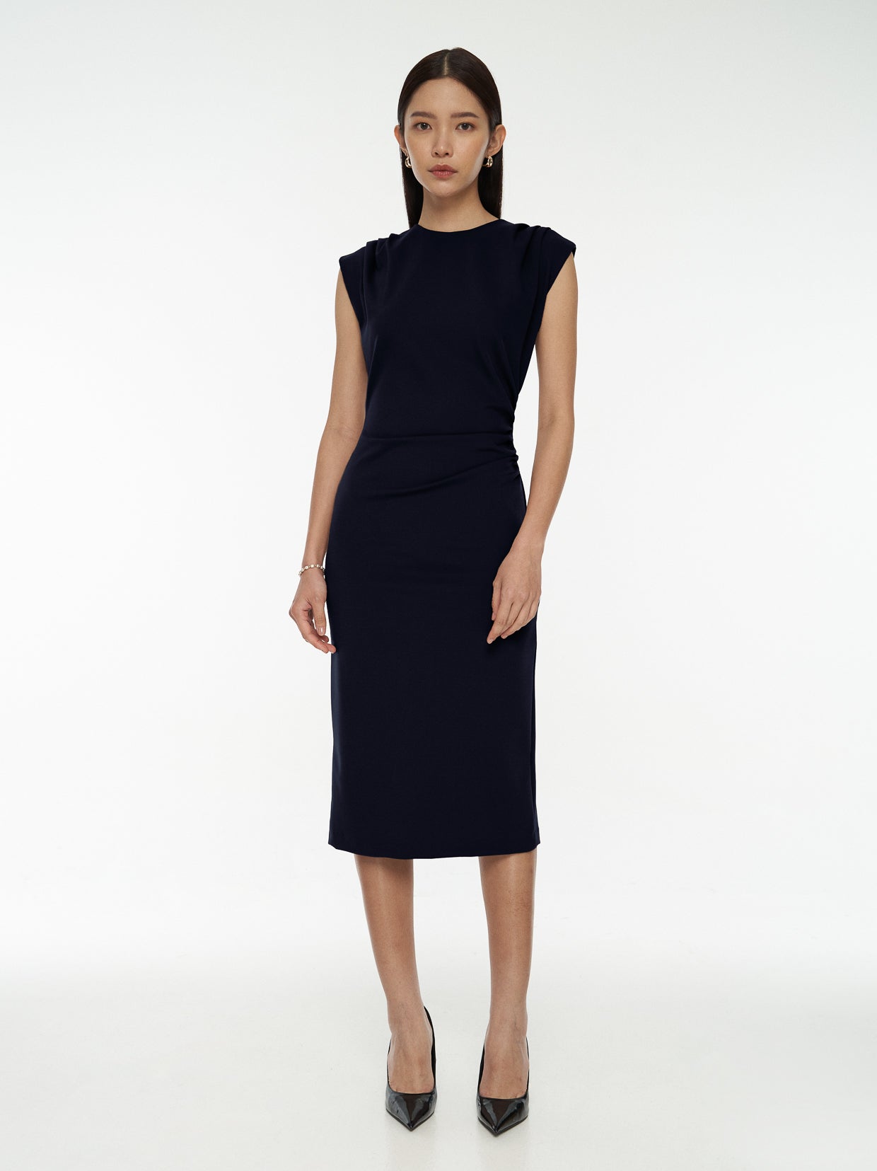 Structured Shoulder Dress