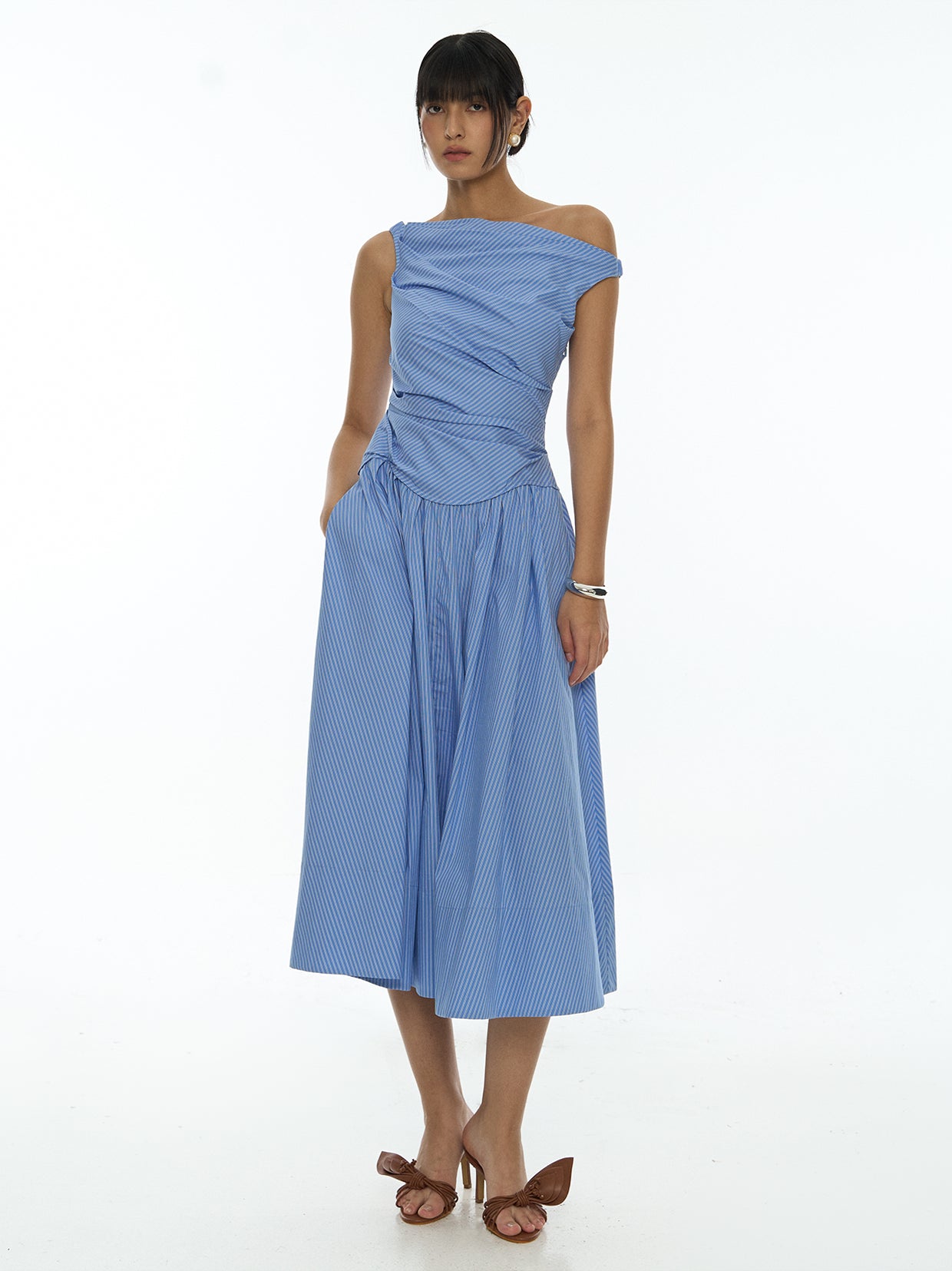 Off Shoulder Flare Dress