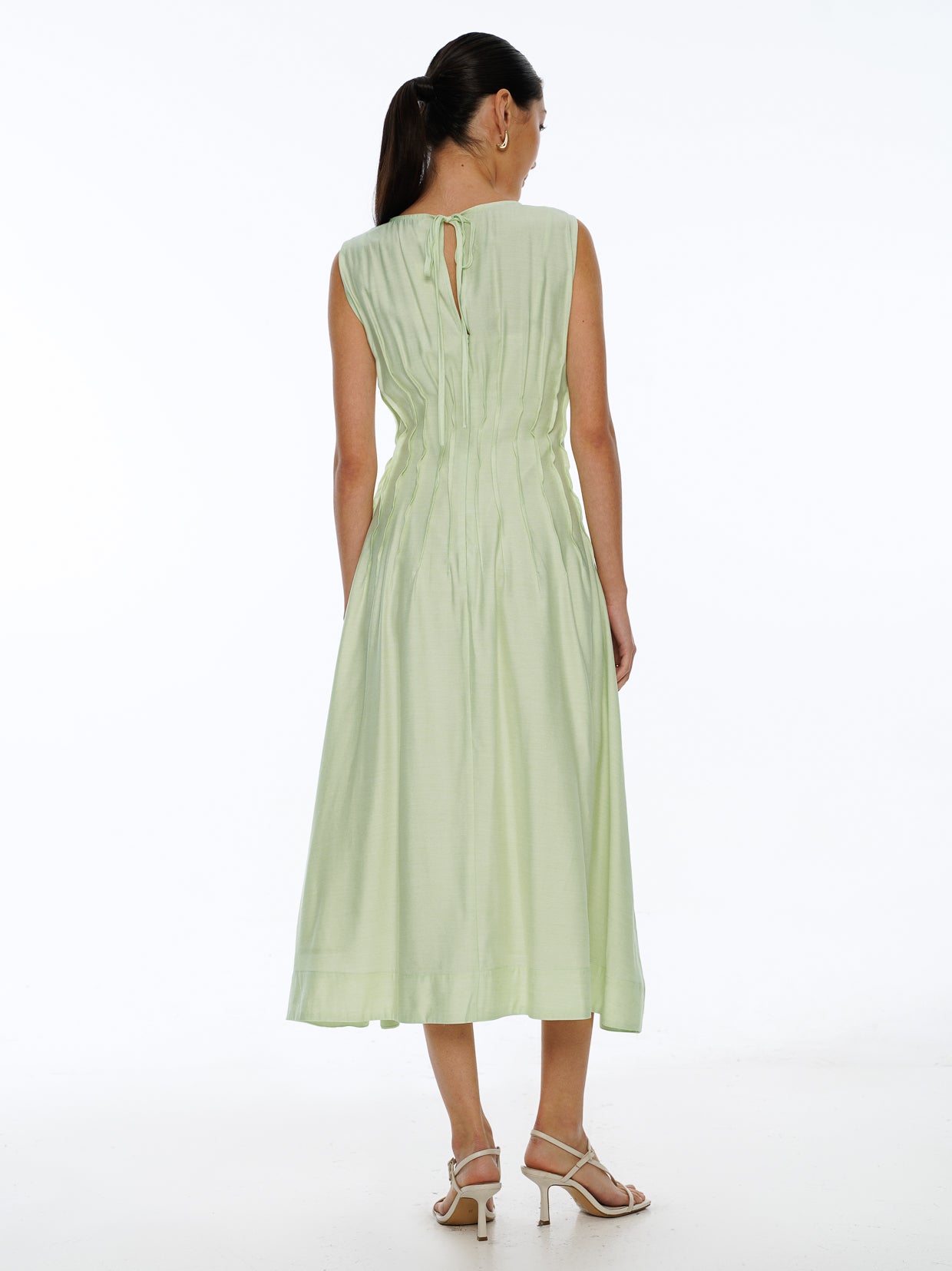 Sleeveless Pleated Maxi Dress