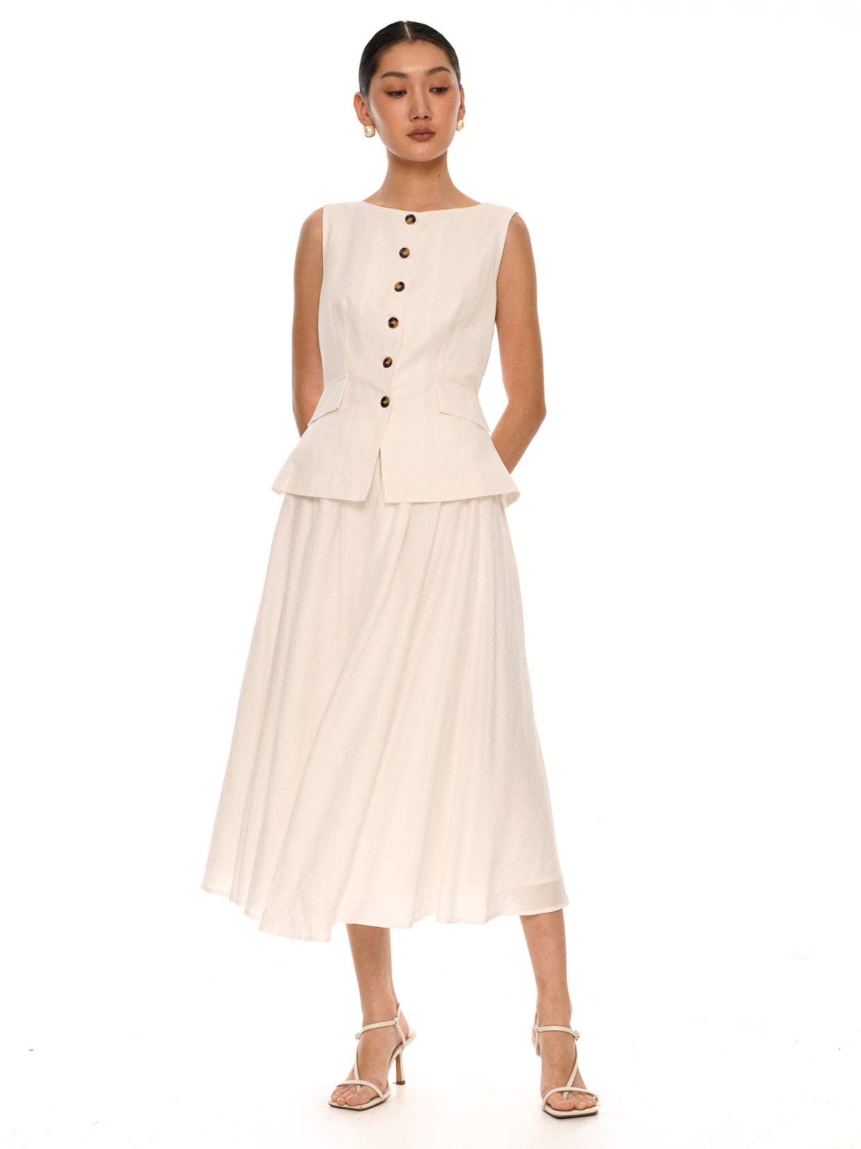 Faux Two-Piece Maxi Dress