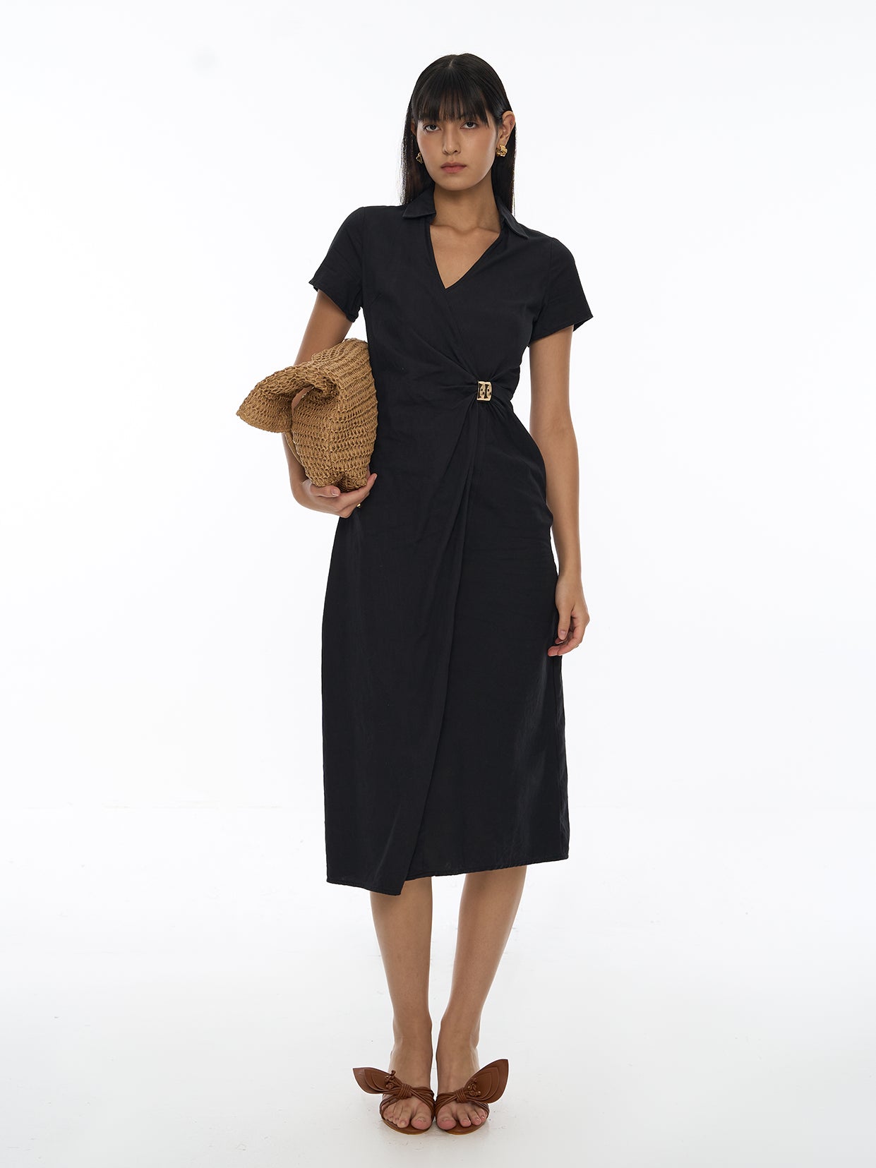 V-Neck Wrap Dress