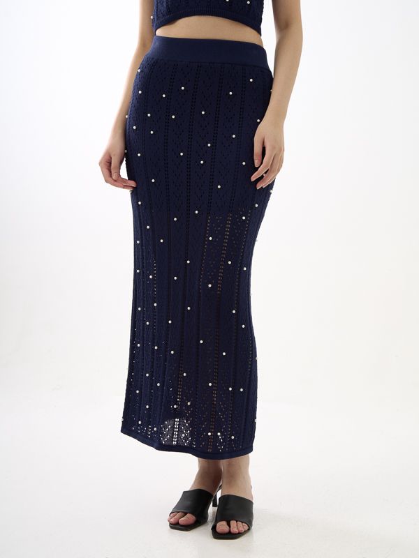 Knit Column Midi Skirt