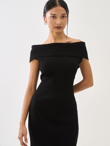 Off Shoulder Knit Dress