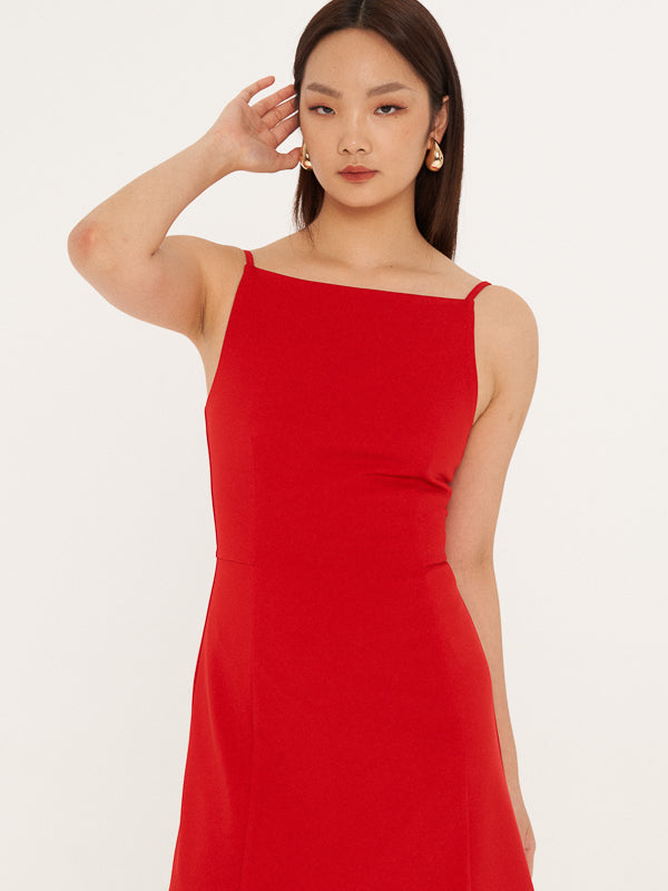 Boat Neck Short Dress