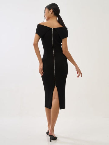 Off Shoulder Knit Dress