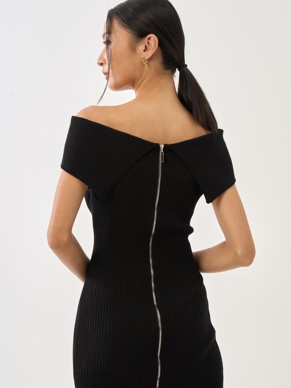 Off Shoulder Knit Dress