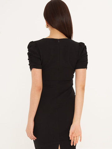 Front Wrap Midi Dress