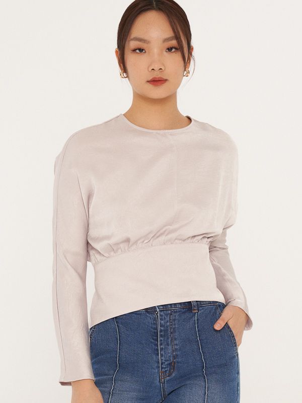 Tie Waist Long Sleeve Top
