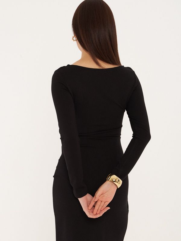 Twist Front Wrap Dress