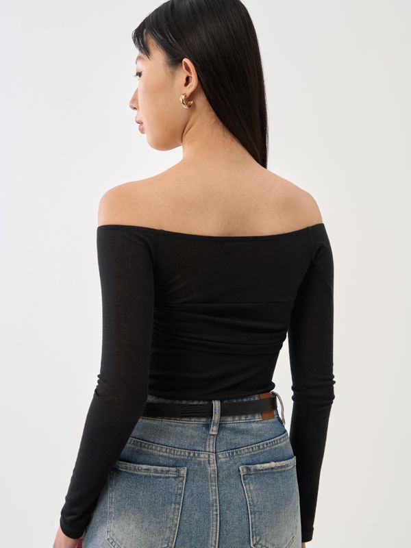 Off Shoulder Long Sleeve Top
