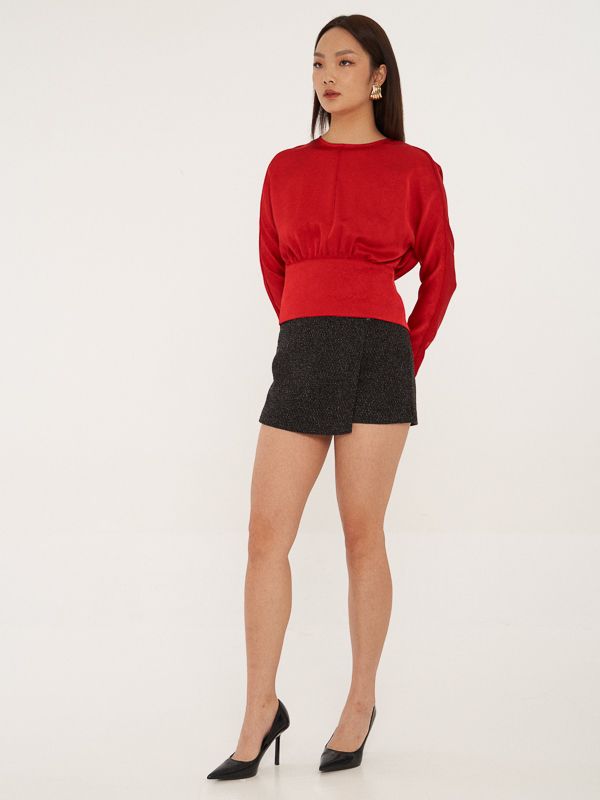 Tie Waist Long Sleeve Top