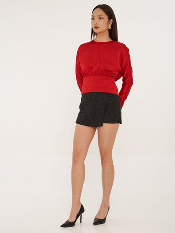 Tie Waist Long Sleeve Top