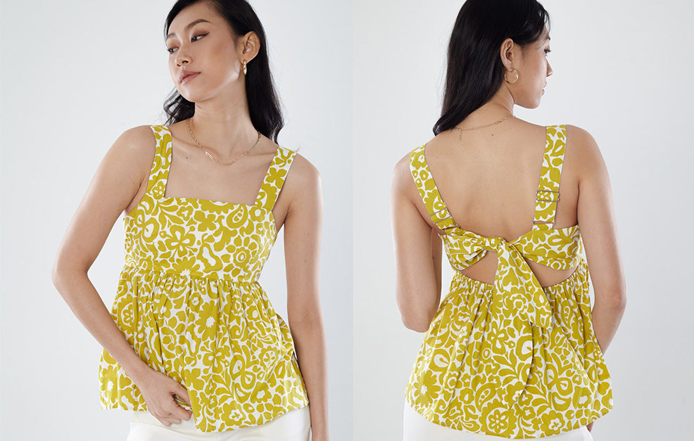 Peplum Top With Adjustable Straps