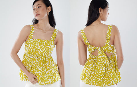 Peplum Top With Adjustable Straps