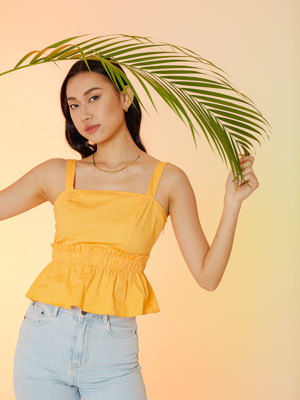 Gathered Waist Tank Top