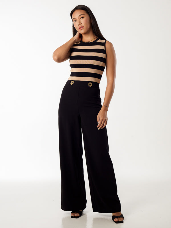 Sleeveless Round Neck Crop Top