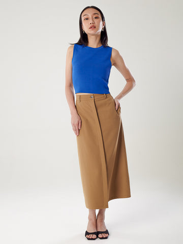 Sleeveless Round Neck Crop Top