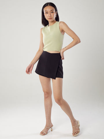 Sleeveless Round Neck Crop Top