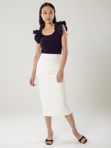 Tank Top With Ruffled Sleeves