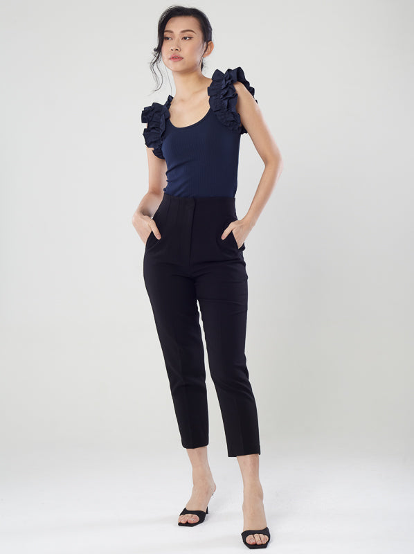 Tank Top With Ruffled Sleeves