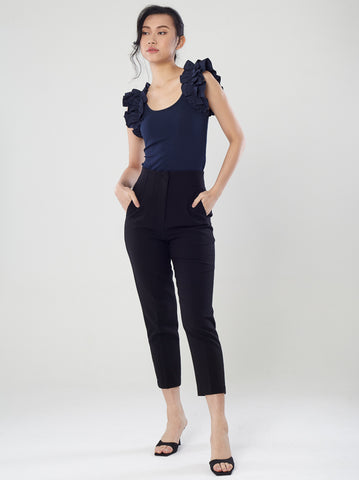 Tank Top With Ruffled Sleeves