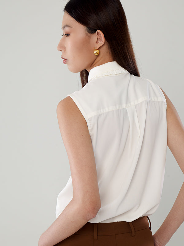 Front Tie Sleeveless Top