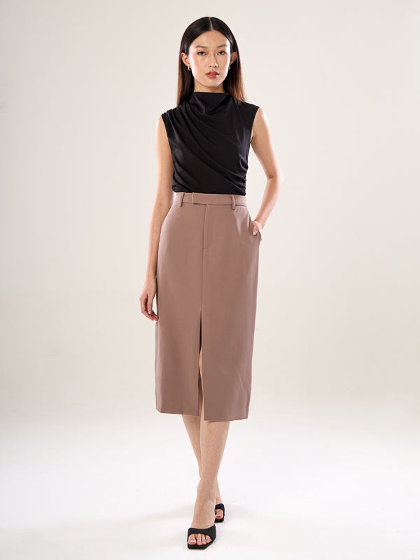 Gathered Sleeveless Top