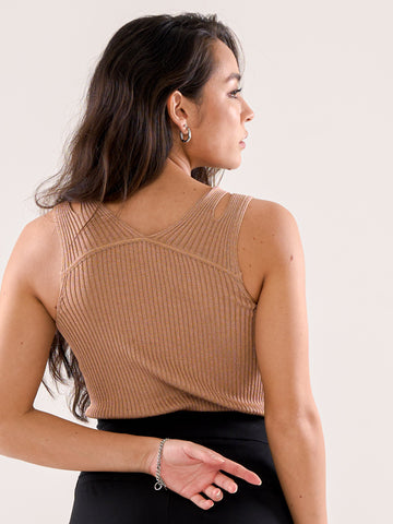 Metallic Thread Knit Top