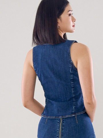 Denim Sleeveless Top