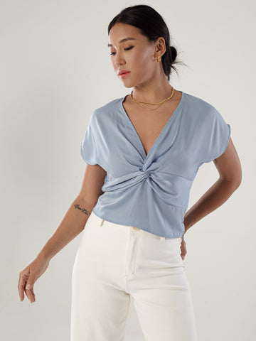 V-Neck Front Twisted Top