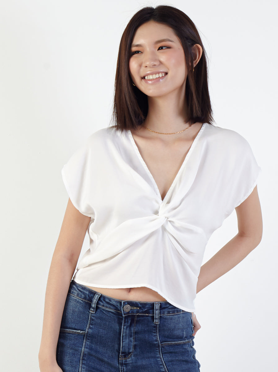 V-Neck Front Twisted Top