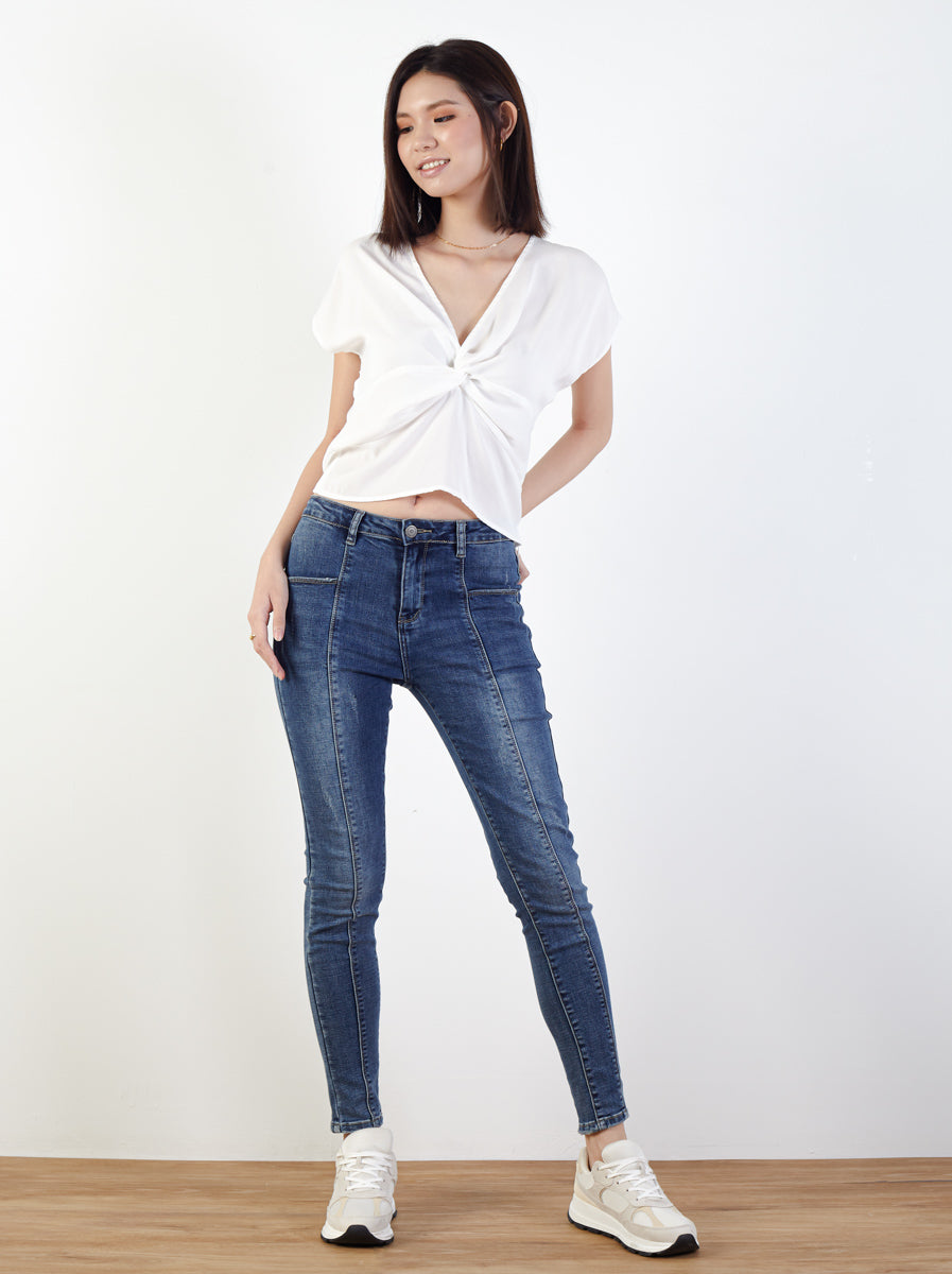 V-Neck Front Twisted Top