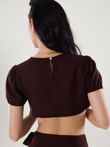 Linen Cropped Top