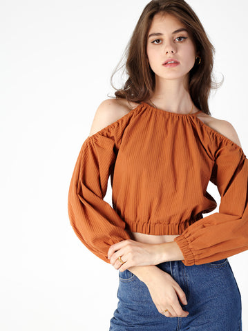 Cold-Shoulder Sleeve Top