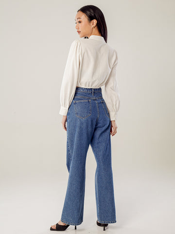 Button Detailed Crop Top