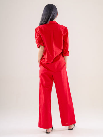 Loose-Cut Button-Up Shirt