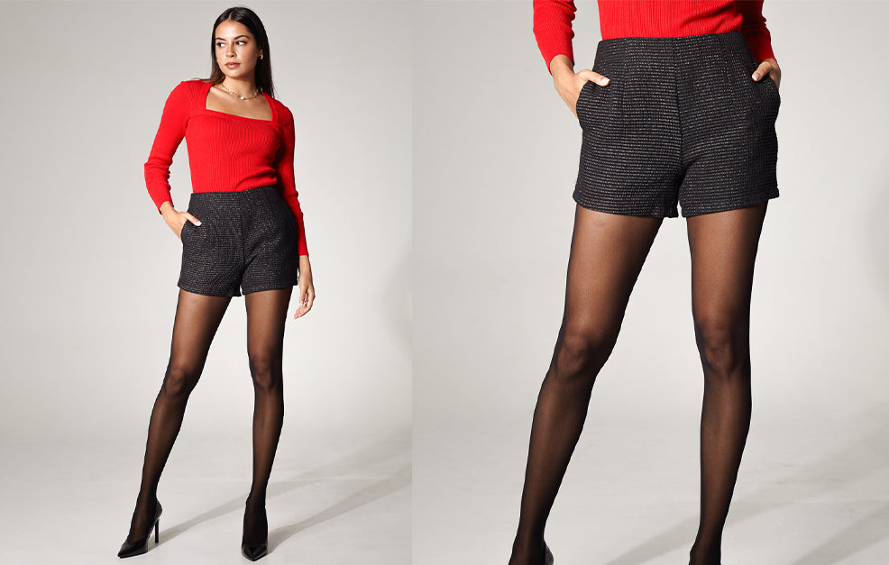 Tweed High Waisted Shorts